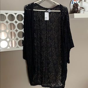 NWT Black lacy cardigan H&M size M